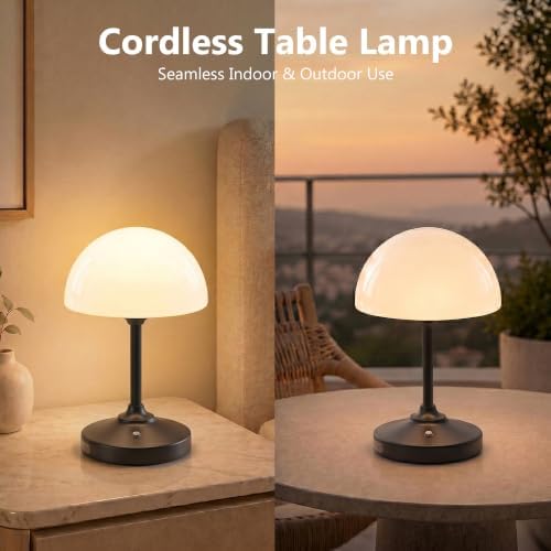 Dawnwake Table Lamp Cordless Lamp,5000mAh Rechargeble Battery Operated Lamp