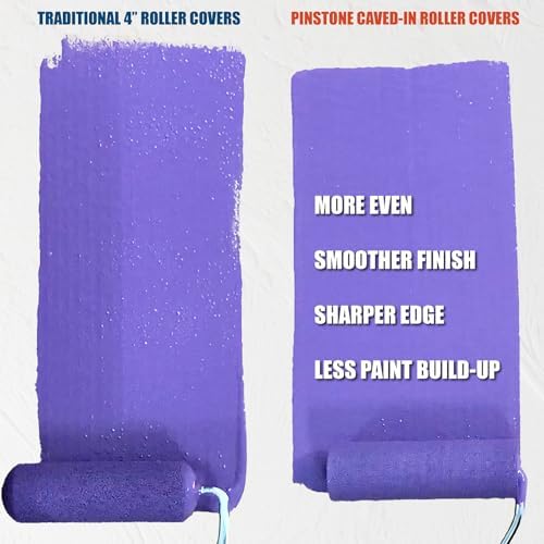 11 Pack 4" High Density Foam Paint Roller Kit for Smooth & Precision Finish