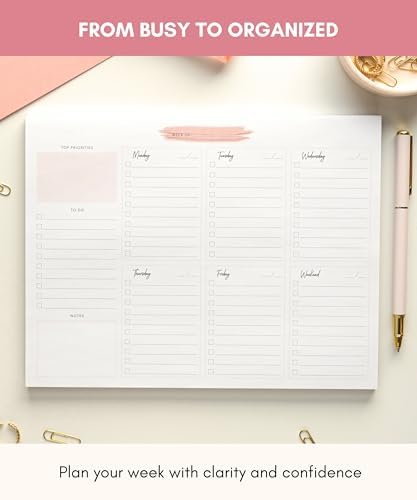 Lamare Weekly Planner Notepad – Premium Undated Weekly To Do List Notepad