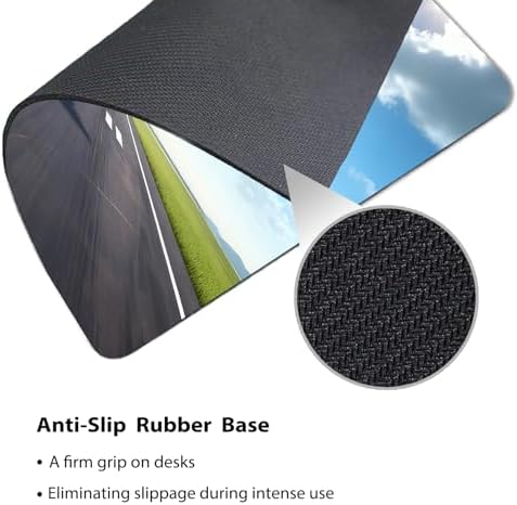 9.5x7.9 Inch Office/Gaming Mouse Pad, Airplane Taking Off from Runway Soaring into The Blue Sky Cute Anti-Slip Mat for Desk