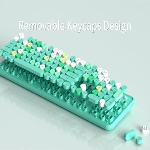 Colorful Wireless Keyboard and Mouse Combo, Green Colorful
