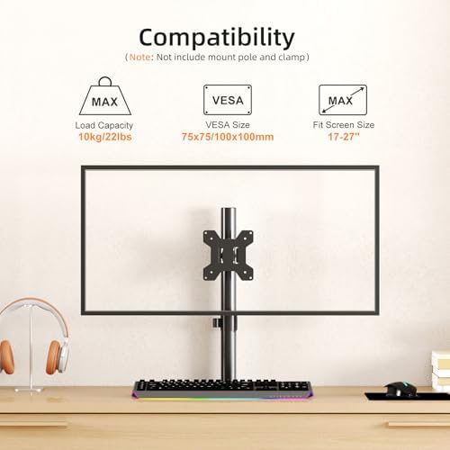 Suptek Single Head and Plate Vesa Pole Monitor Mount Bracket for Suptek Monitor Mount,2 Pack(MD6TB-2)