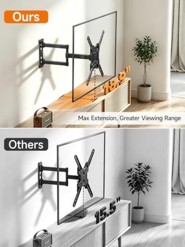 Suptek TV Wall Mount Full Motion for 23-43-55-65 Inch TV Up to 77lbs