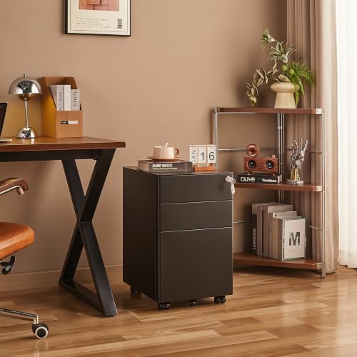 Guizeeopo Fully Assembled 3 Drawer Filing Cabinets for Home Office