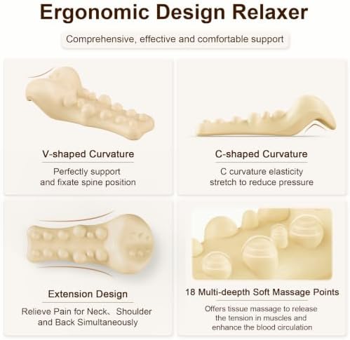 Cervical Neck Pillow with Back Massage Point Neck and Upper Back Stretcher