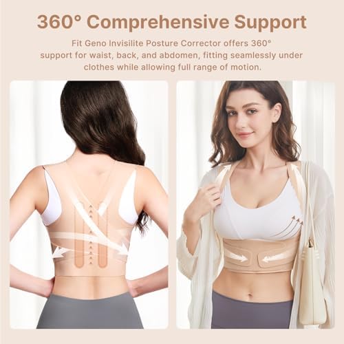 Fit Geno Invisilite Posture Corrector for Women Adjustable Upper Back Brace