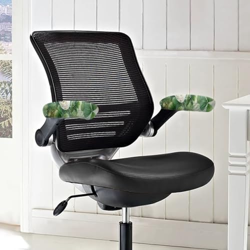 Shamrock Print Office Chair Arm Rest Covers Soft Comfy Stretchy Gaming Chair Armrest Covers with Elastic Edge St.Patrick's Day Decor for Home