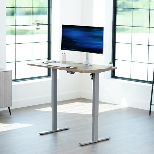VIVO Reclaimed Wood 48 x 30 in Standing Desk, DESK-KIT-1G5P