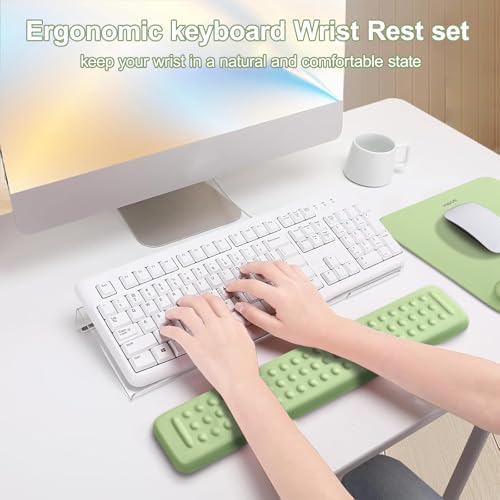 MOSISO Keyboard Stand&Wrist Rest Support for Keyboard &Mouse Pad Set