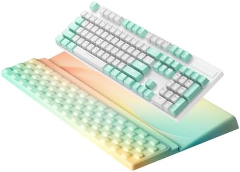 Ospelelf Keyboard Wrist Rest, Ergonomic Memory Foam Wrist Support for Typing & Gaming, Tilted Keyboard Pad, Aesthetic Desk Accessories for Office, Relief for Carpal Tunnel & Wrist Pain, Autumn