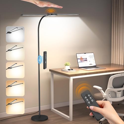 Syrinx LED Floor Lamp, 18W 2000LM Bright Floor Lamp for Office, Living Room