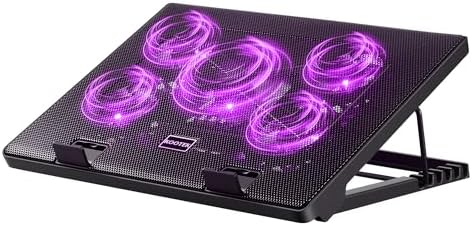 Kootek Laptop Cooling Pad Cooler Stand with 5 Quiet Fans for 12"-17" Laptop