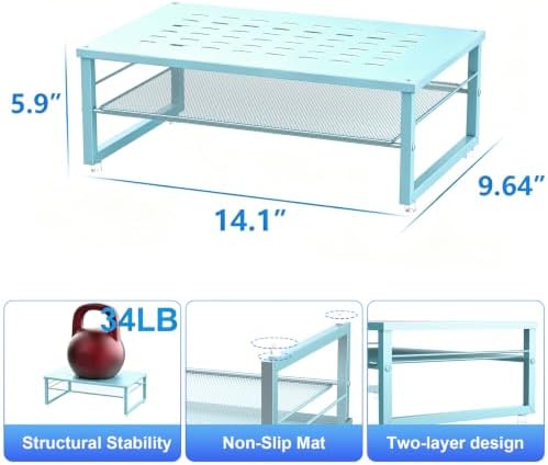 gianotter 2-Tier Metal Monitor Stand Riser