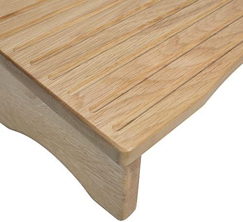 CONSDAN Foot Rest, Ergonomic Footrest for Under Desk at Work, Nursing Foot Stool, Natural Solid Wood Non-Slip Slanted Top Foot Stool for Office/Standing Desk (Natural Color)