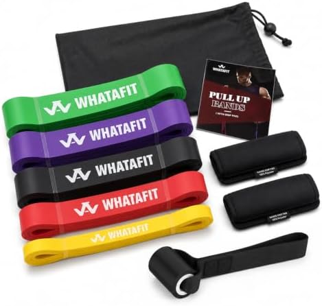 WHATAFIT Resistance Bands, 5 Level Pull Up Assistance Bands for Working Out