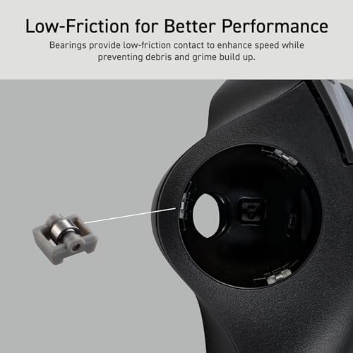 ELECOM Ergonomic Comfort Design Trackball IST Wired USB-A Connection, Super Smooth Tracking with Roller Ball Bearing, 36mm Ball, Thumb Control, Compatible for Windows, PC, and Mac Black (M-IT11URBK)