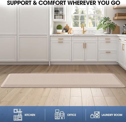 Anti-Fatigue Kitchen Mats for Floor Standing and Comfort Desk Mats 17"x60"