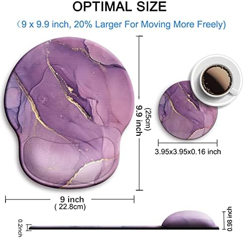 Ergonomic Mouse Pad with Wrist Rest Support,Gel Mouse Pads for Desk
