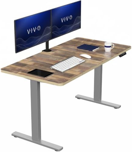 VIVO Reclaimed Wood 60 x 30 in Standing Desk, DESK-KIT-1G6P-30