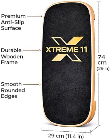 Wooden Balance Board Trainer, Non-Slip Roller for Surf & Skate