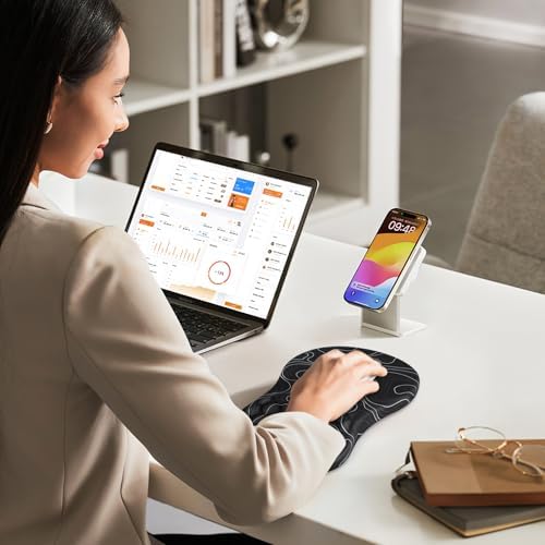 Canjoy Mouse Pad with Wrist Rest, Ergonomic Wrist Support with Massage