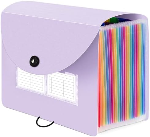 Sooez 24 Pockets Expanding File Folder, Accordion File Organizer, Letter/A4
