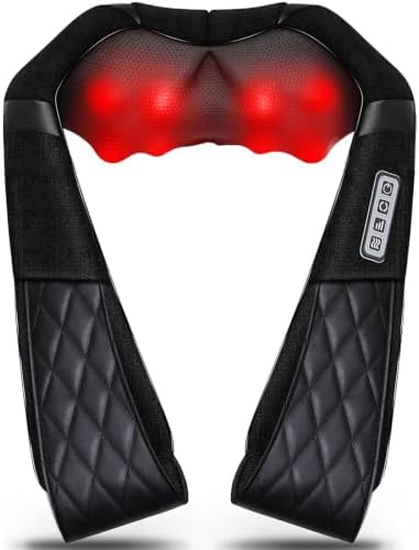 Blue Elf Shiatsu Neck,Back&Shoulder Massager with Heat,Women Men Gifts