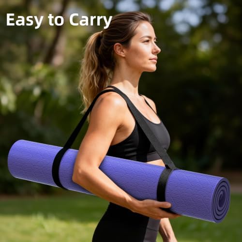HAHE Extra Wide Yoga Mat, 72"x40"x0.4"Thick, Large Exercise Mats