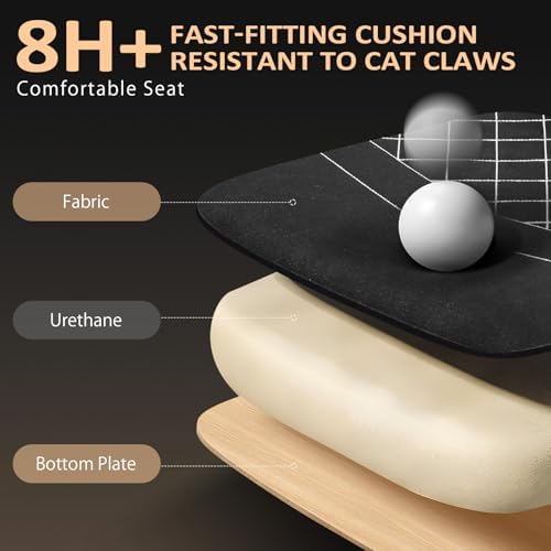 GTPLAYER Gaming Chair with Footrest, Big and Tall Game Chair High Back Computer Office Chair with Lumbar Support for Adults, Ergonomic Swivel Games Chair with Cushion Gaming, Fabric Black