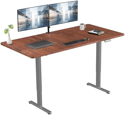 VIVO Dark Walnut 71 x 36 in Standing Desk, DESK-KIT-E2G7D-36