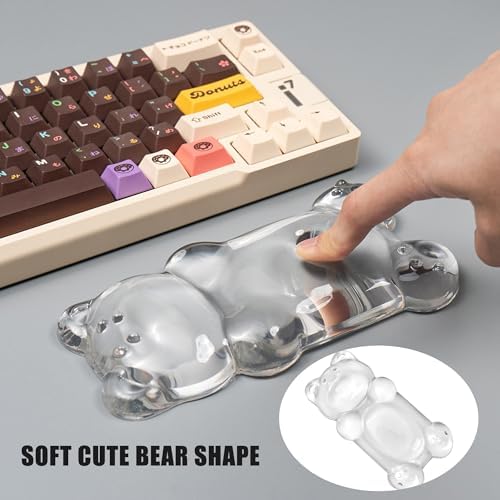 Ergonomic Gel Mouse Wrist Rest – Clear Cute Bear Mouse Wrist Rest