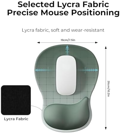 EooCoo Mouse Pad with Gel Wrist Rest, Ergonomic Mousepad Wrist Alignment