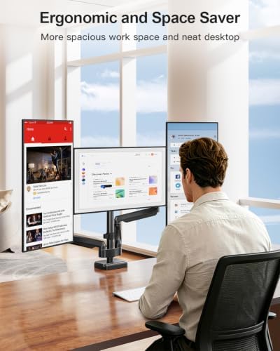 MOUNT PRO Triple Monitor Mount for Max 32" Screens, Up to 19.8lbs Each