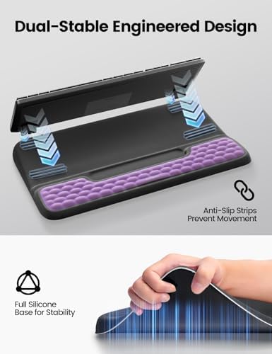 Vaydeer Keyboard Stand and Mouse Pad Set with Wrist Rest and Storage
