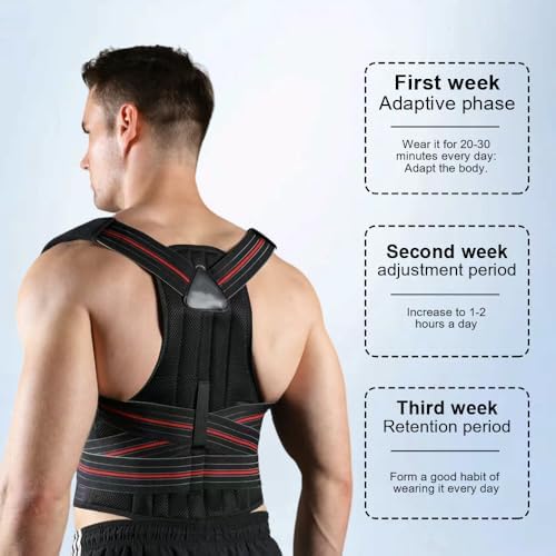 Posture Corrector for Women and men, Adjustable Back Brace Posture Corrector For Back Pain Relief - Scoliosis, Hunchback, Spine Corrector X-Large(waistline 37.4in-41.3in)