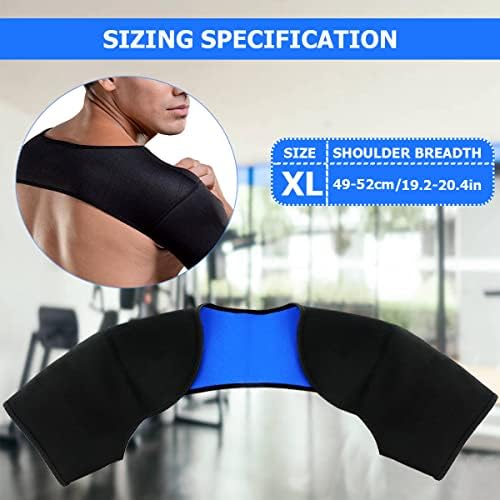 FERCAISH Double Shoulder Brace Warm Support Protector Shoulder Strap Brace for Sleeping Outdoor Lifting Sports, Relieve Chronic Tendinitis Pain, Breathable Sports Protective Gear (Size XL)