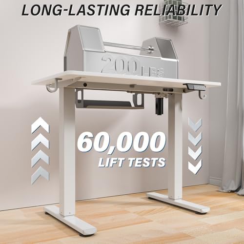 Kingant Standing Desk, 32x24 Inch Electric Height Adjustable Computer Desk