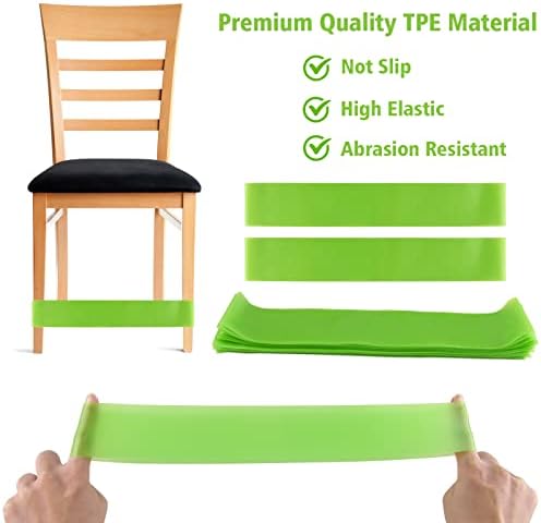 PLULON 15 Pack Chair Bands for Kids with Fidgety Feet Chair Stretch Foot Band Fidget Bands Flexible Seating For Classroom Elementary Chairs Desks - Green