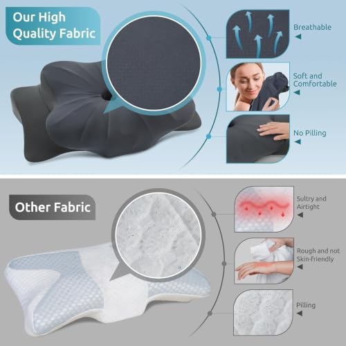 DONAMA Cervical Pillow for Neck Pain, Ergonomic Memory Foam Contour Pillow