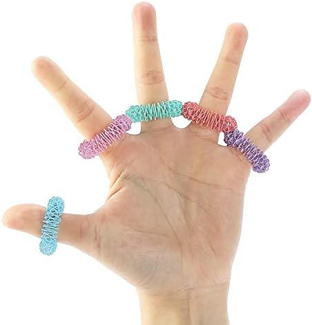 Mr. Pen- Spiky Sensory Rings, 10 Pack, Pastel Colors