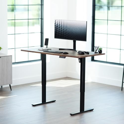 VIVO Rustic Vintage Brown 60 x 30 in Standing Desk, DESK-KIT-1B6N-30