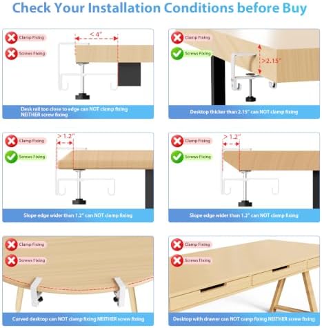 KEEGH Extra Large No Drill Under Desk Cable Management Tray 48 in, White