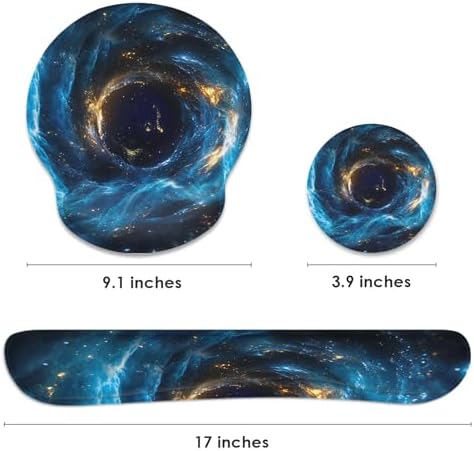 Britimes Ergonomic Mouse Pad Set with Wrist Rest, Galaxy Space