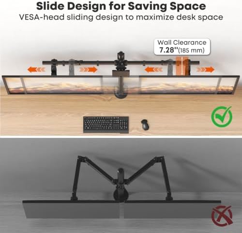 PUTORSEN Stacked Triple Monitor Mount for Screens up to 49 inches