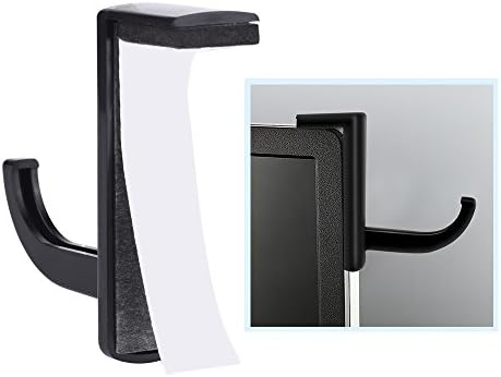 Mudder 4 Pack Headphone Hanger Hook for Monitor, Adhesive Mount, Black