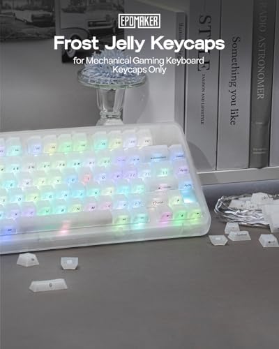 EPOMAKER Frost Jelly Keycaps Set, 126 Keys Forged Carbon Fiber Keycaps