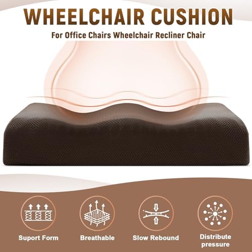 Geiserailie Breathable Mesh Cover Egg Chair Cushion with Non-Slip Cover Egg Foam Pad Set for Chairs Relieve Back Foam Seat Recliner Cushions 4" Thick Office Chair Accessories Pad (1 Set,Gray Black)