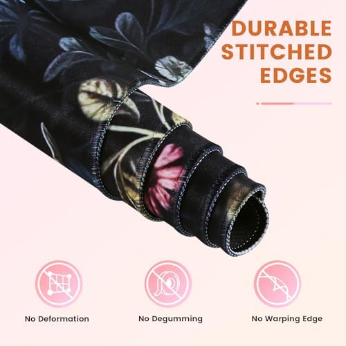 HAOCOO Vintage Floral Desk Mat for Desktop, Aesthetic Plant Desk Decor