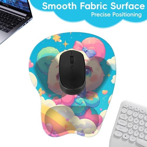 Upgrade Ergonomic Mouse Pad,Non Slip Mousepad Wrist Rest Support for Office, Computer, Laptop & Mac(B-Cute Bear)