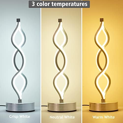 NUÜR Gold Table Lamps Set of 2, 15.8 Inch LED Bedside Lamps